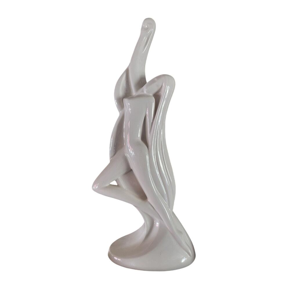 VTG HAEGER I Am Woman Art Deco Contemporary Nude Dance Ceramic Cream 24” Goddess